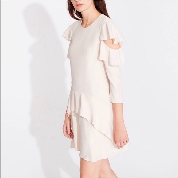 Halston Heritage Flutter Sleeve Flowy Dress - Picture 3 of 9